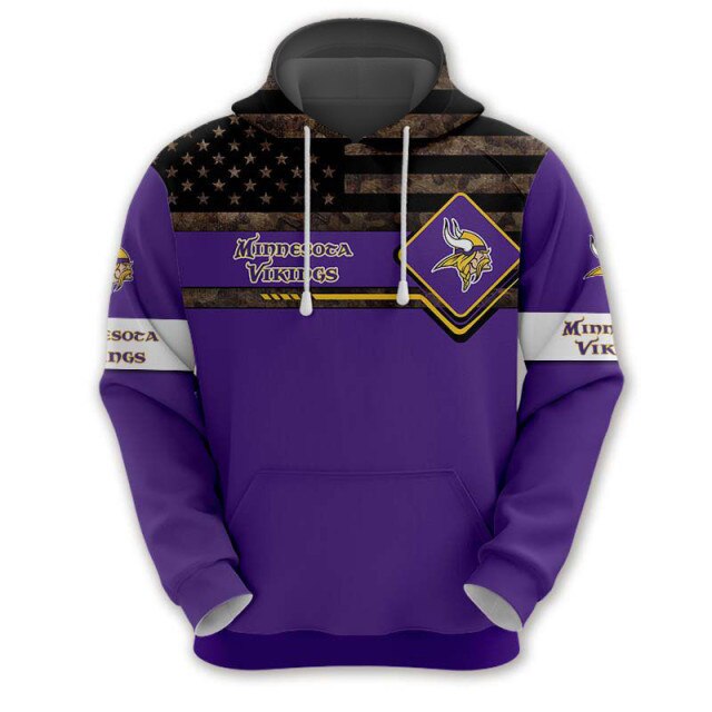 Minnesota Vikings American Flag Hoodie