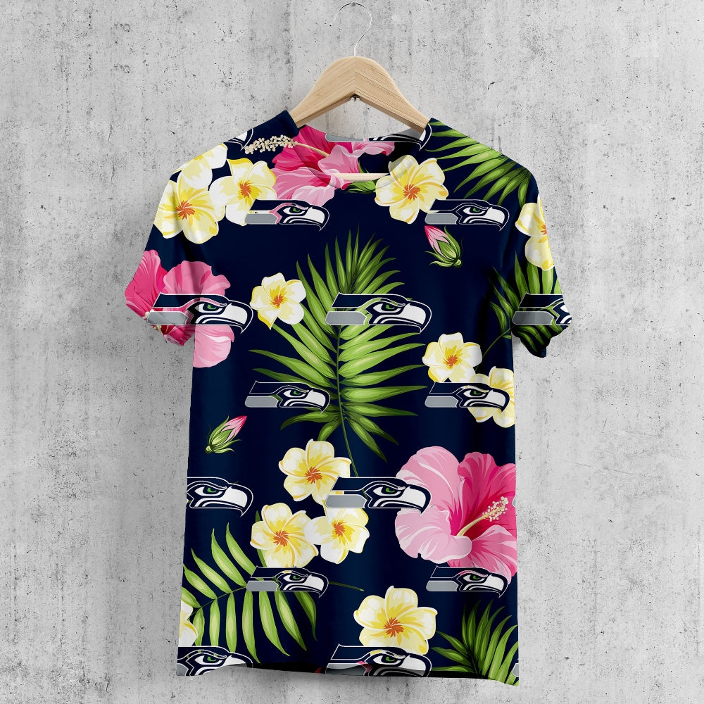 Seattle Seahawks Summer Floral T-Shirt