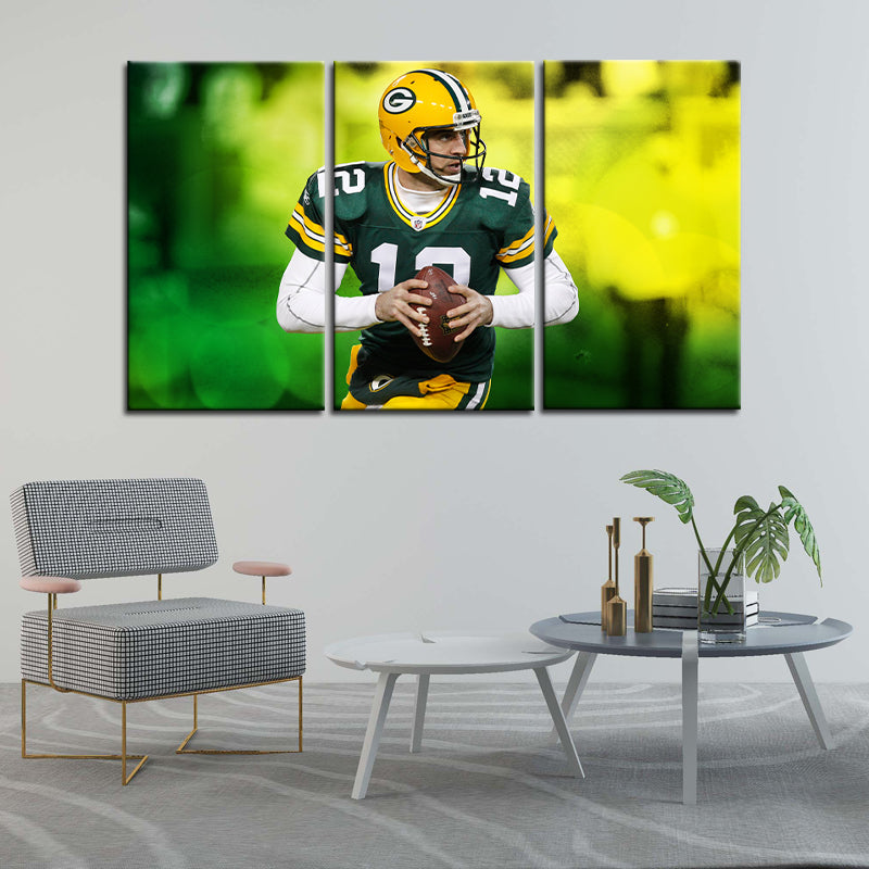 Aaron Rodgers Green Bay Packers Wall Canvas