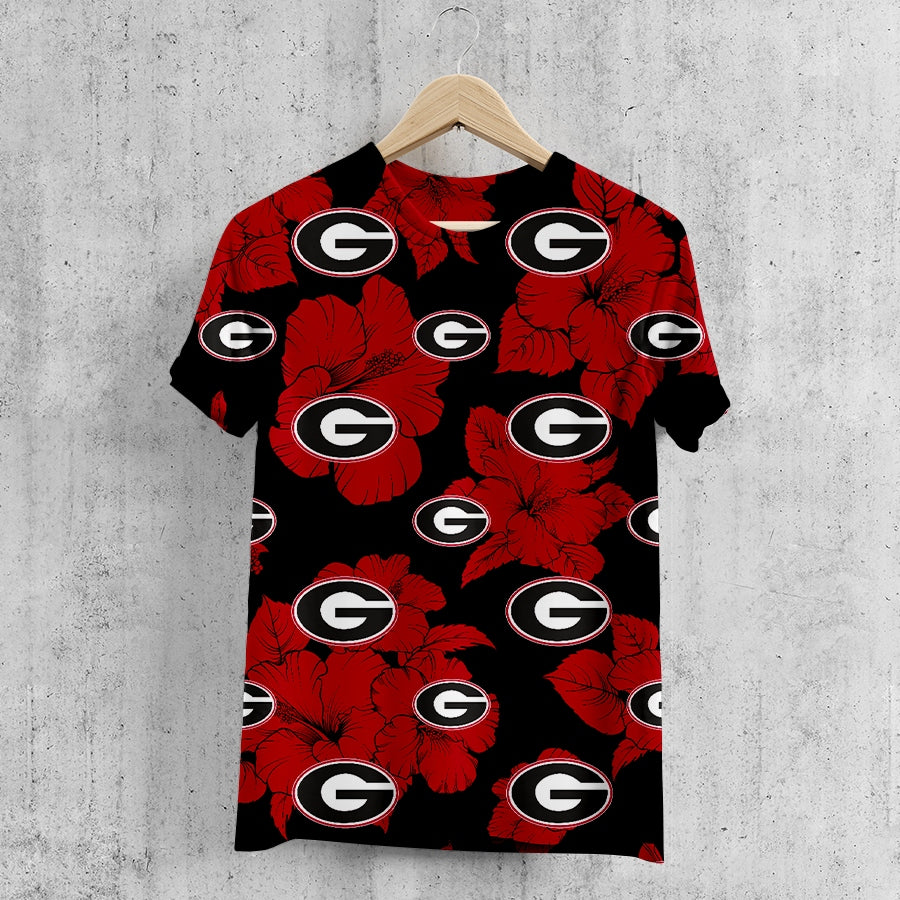 Georgia Bulldogs Tropical Floral T-Shirt