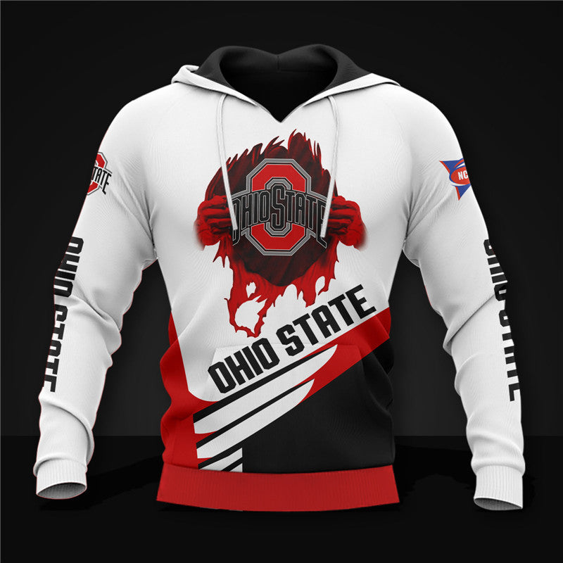 Ohio State Buckeyes Casual 3D Hoodie