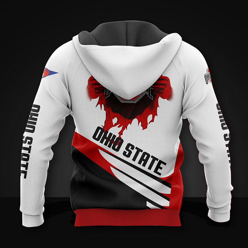 Ohio State Buckeyes Casual 3D Hoodie