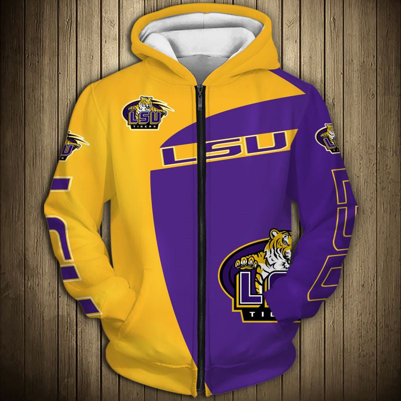 LSU Tigers Casual Zipper Hoodie