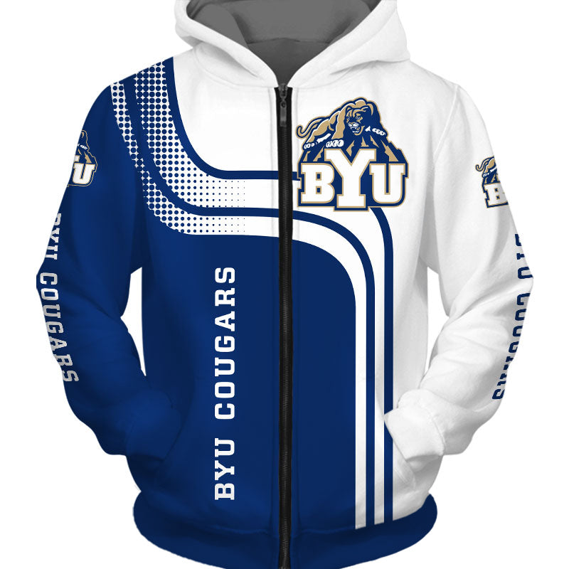 BYU Cougars Casual Zipper Hoodie