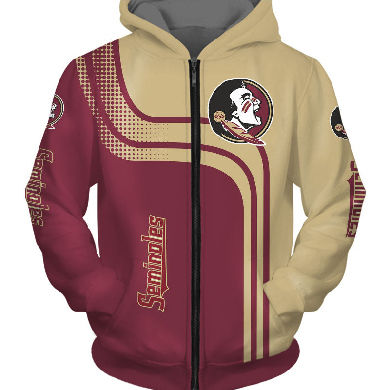 Florida State Seminoles Casual Zipper Hoodie