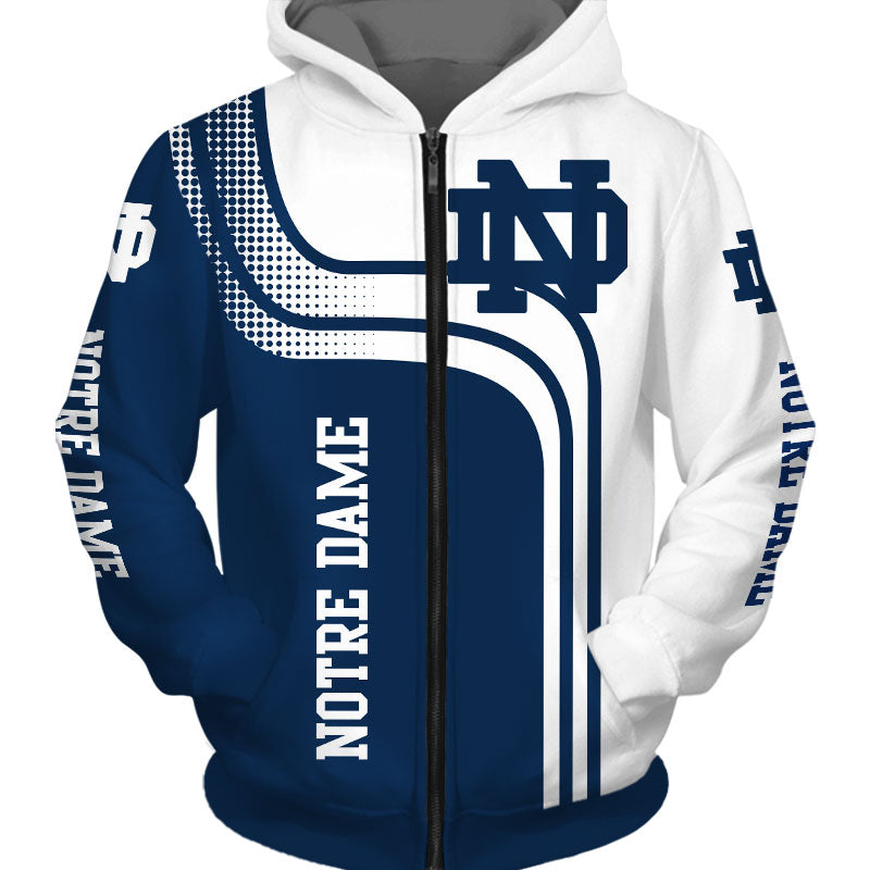 Notre Dame Fighting Irish Casual Zipper Hoodie