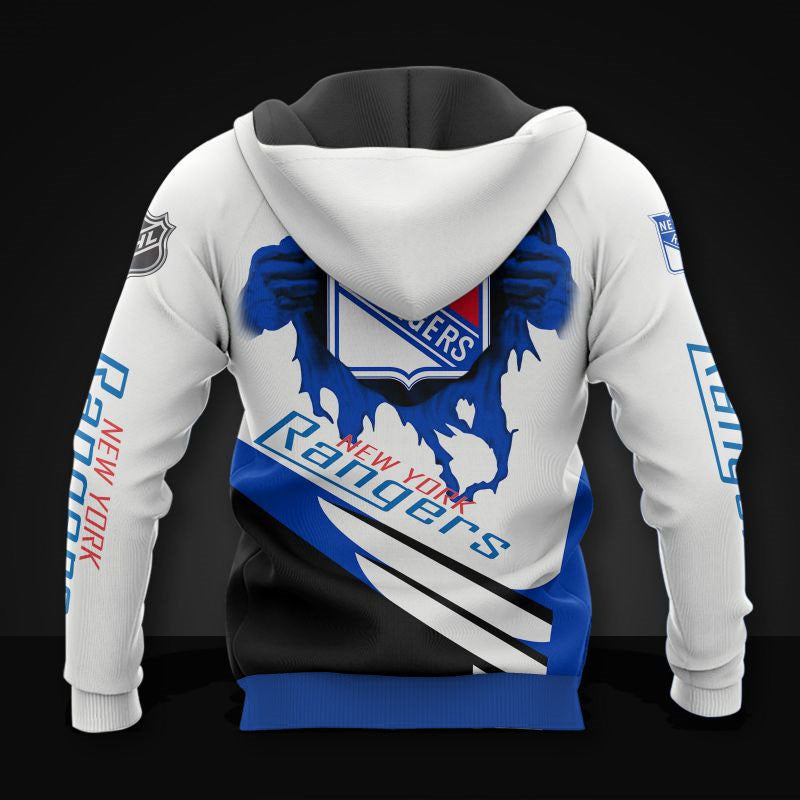 New York Rangers Casual 3D Hoodie