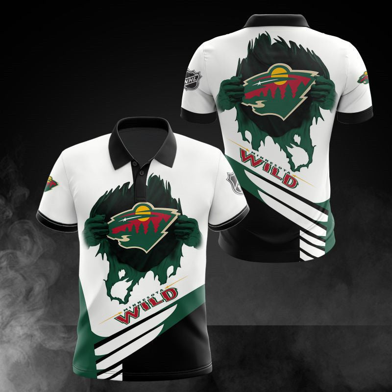 Minnesota Wild Casual 3D Polo Shirt