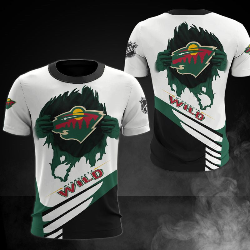 Minnesota Wild Casual 3D T-Shirt