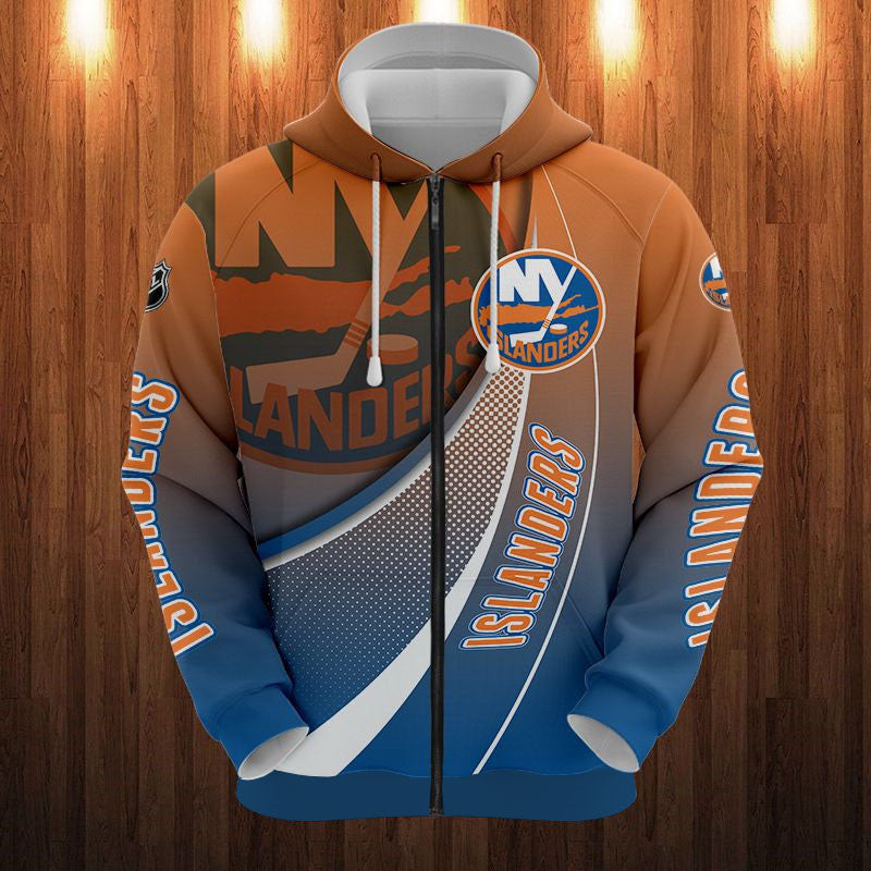 New York Islanders Casual Zipper Hoodie