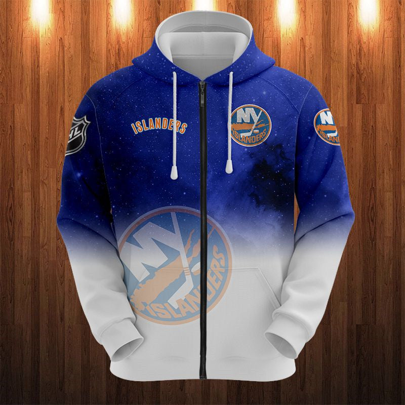 New York Islanders Casual Zipper Hoodie