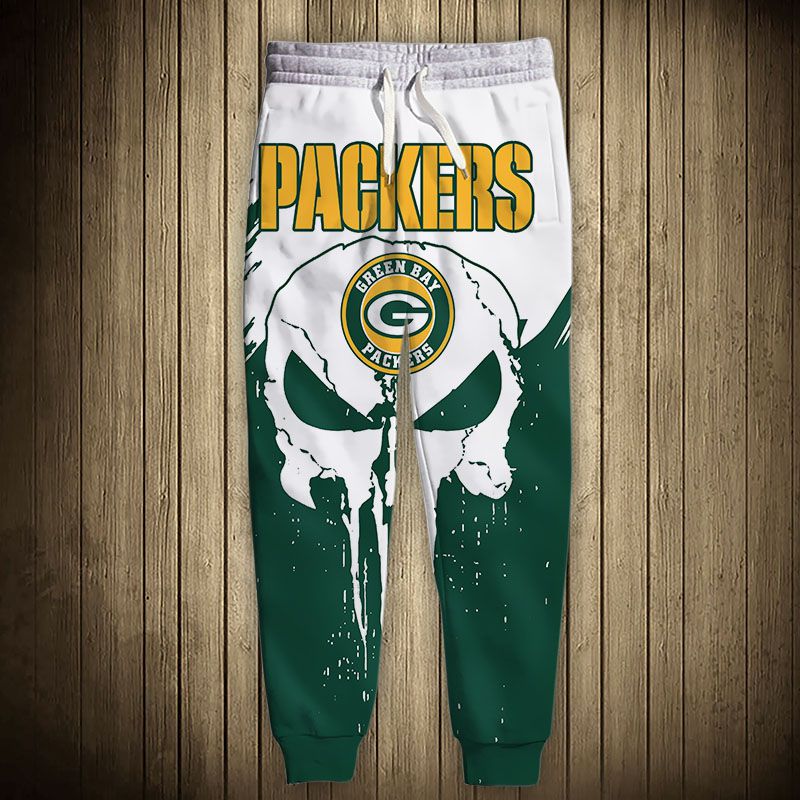 Green Bay Packers Skull Sweatpants