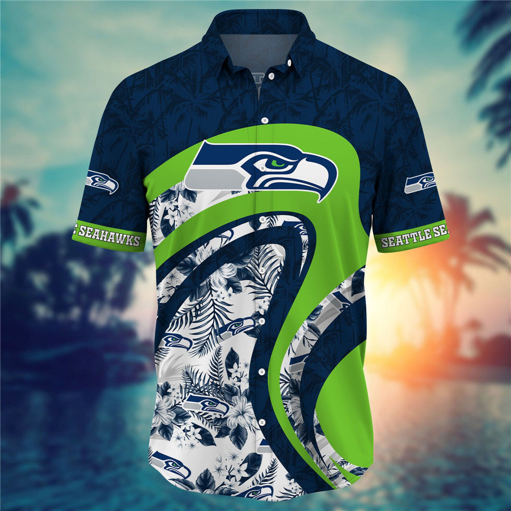 Seattle Seahawks Floral Casual Shirt