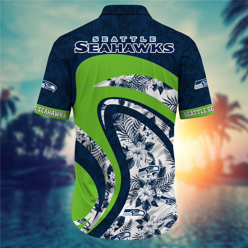 Seattle Seahawks Floral Casual Shirt