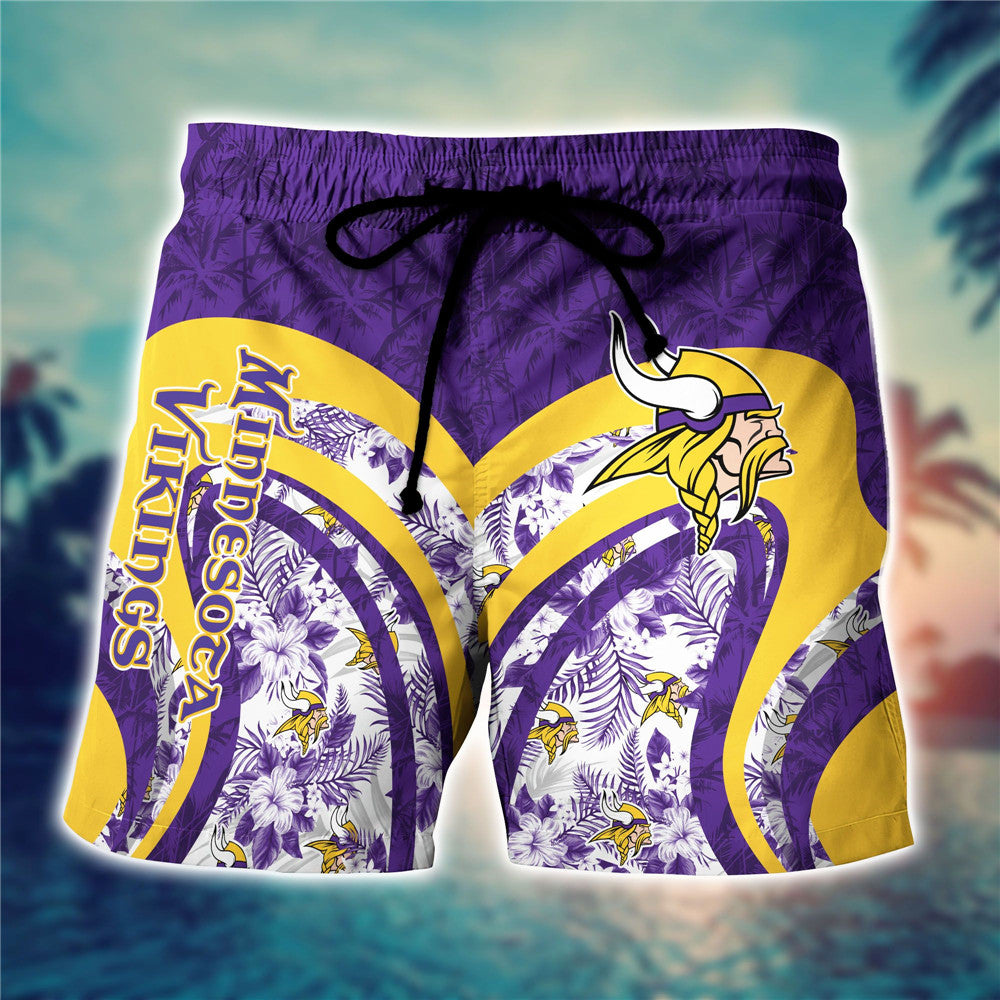 Minnesota Vikings Floral Casual Shorts