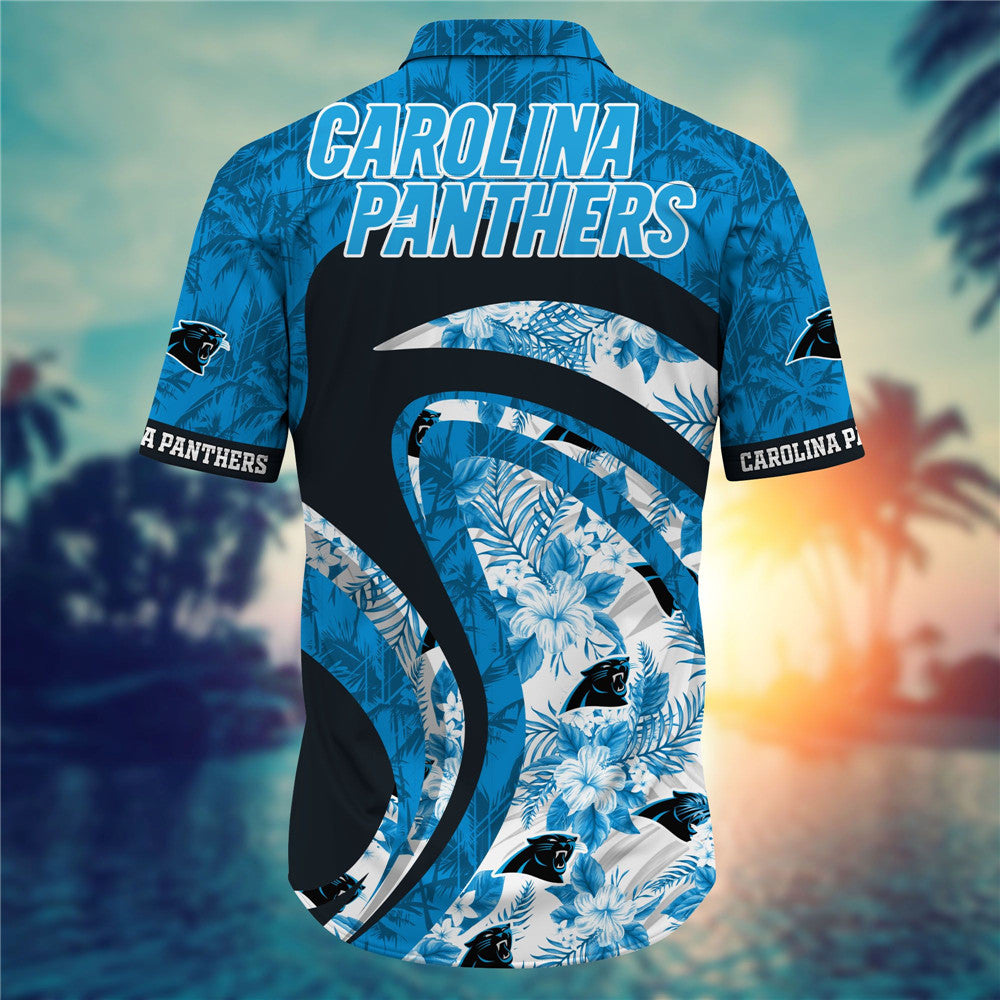 Carolina Panthers Floral Casual Shirt