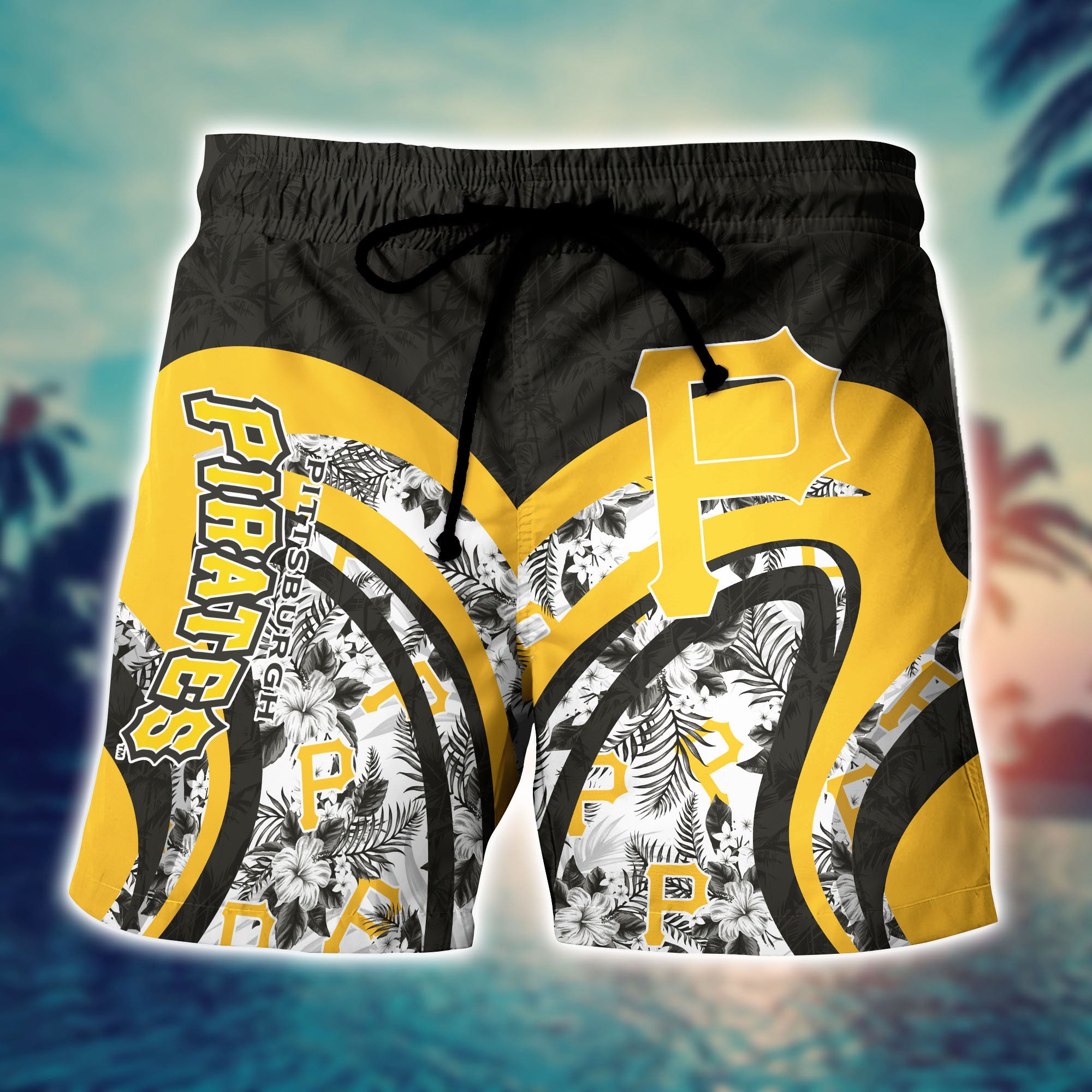 Pittsburgh Pirates Floral Casual Shorts