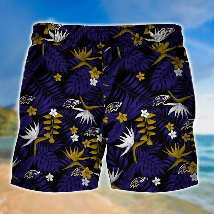 Baltimore Ravens Coolest Hawaiian Shorts