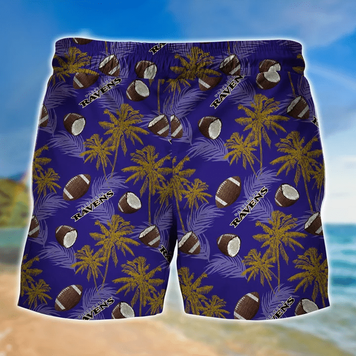 Baltimore Ravens Ultra Cool Hawaiian Shorts