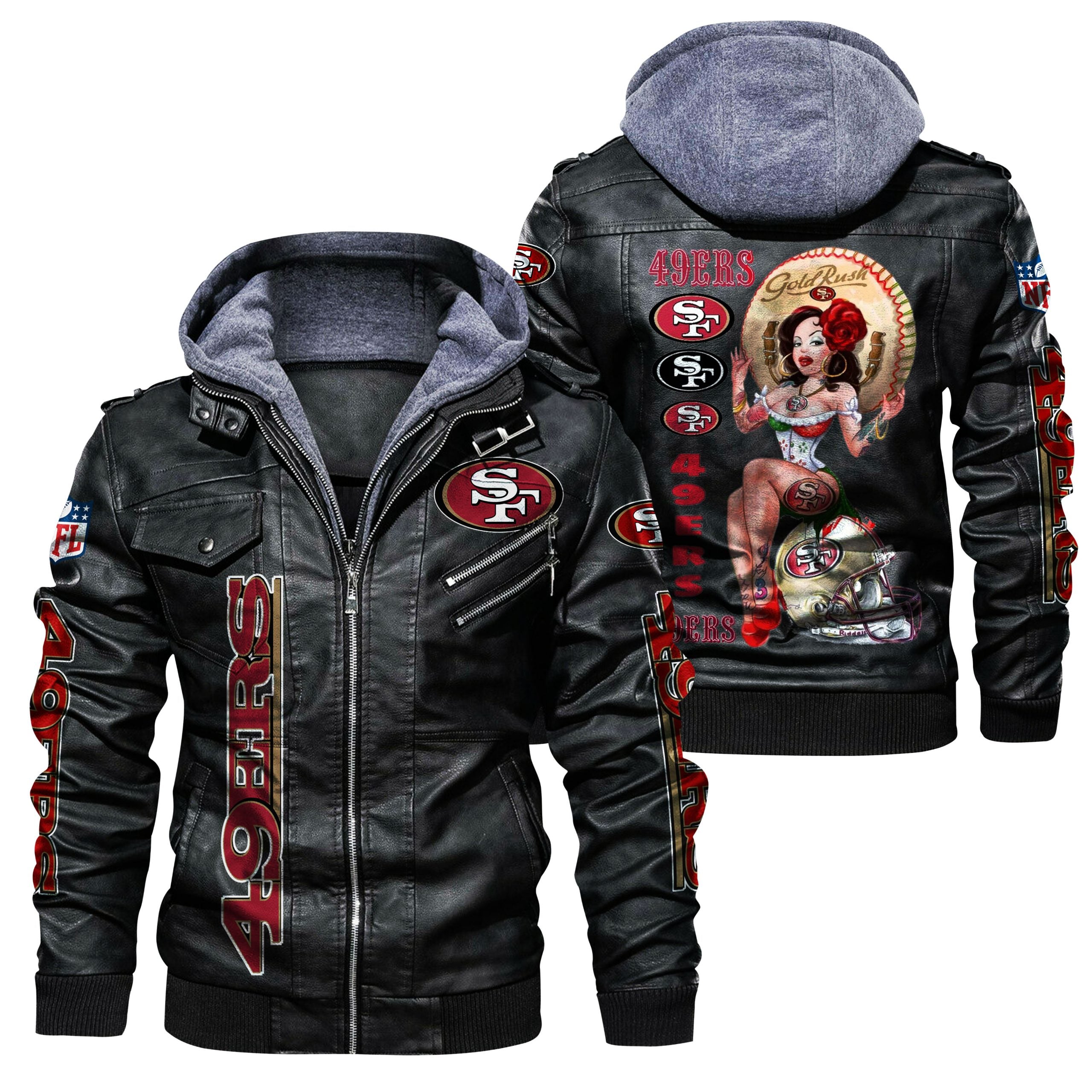 San Francisco 49ers Gold Rush Leather Jacket