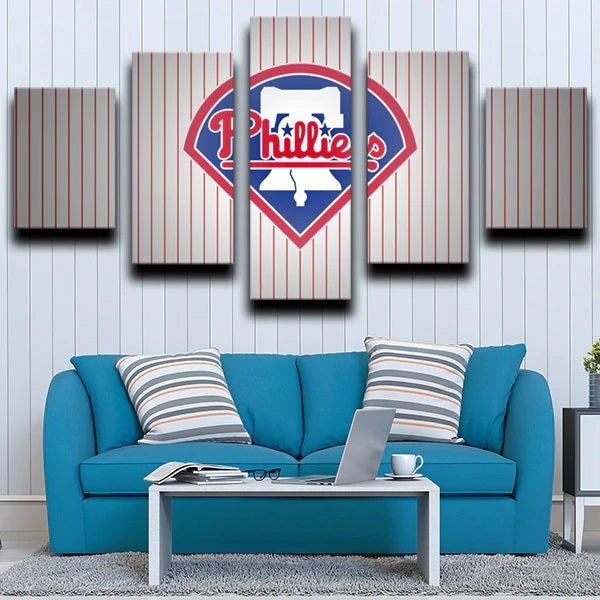 Philadelphia Phillies Stripes Wall Canvas