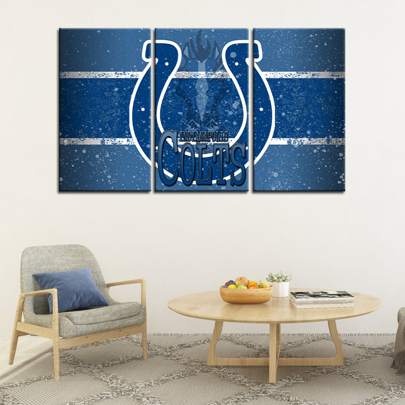 Indianapolis Colts Snowy Look Wall Canvas