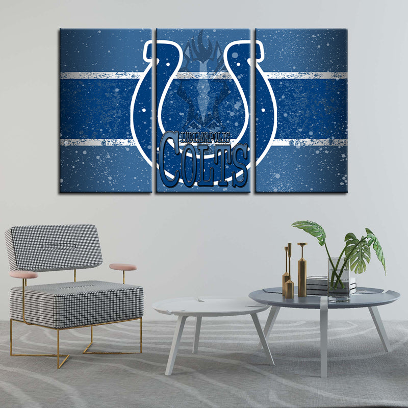 Indianapolis Colts Snowy Look Wall Canvas