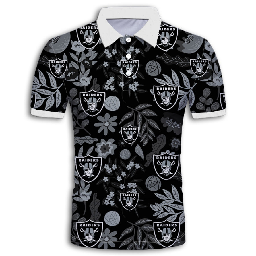 Las Vegas Raiders Aloha Hawaiian Polo Shirt