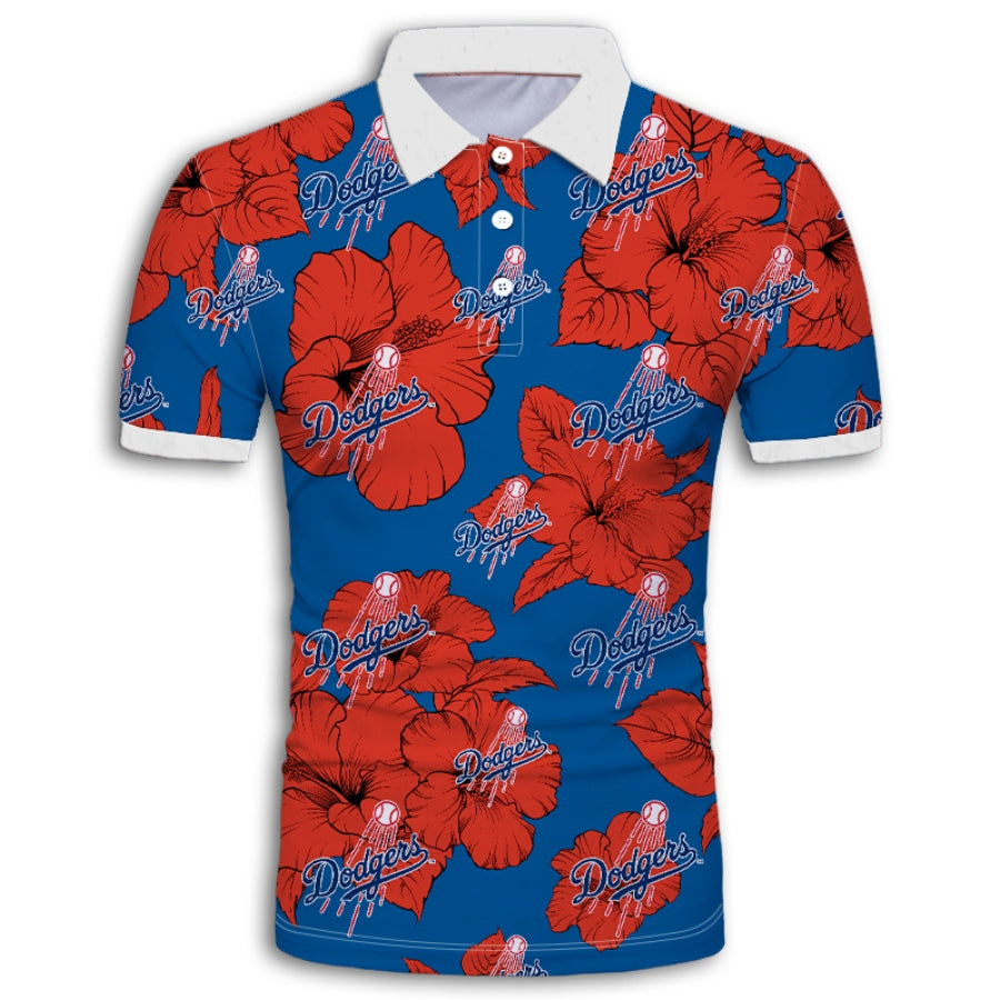 Los Angeles Dodgers Tropical Floral Polo Shirt