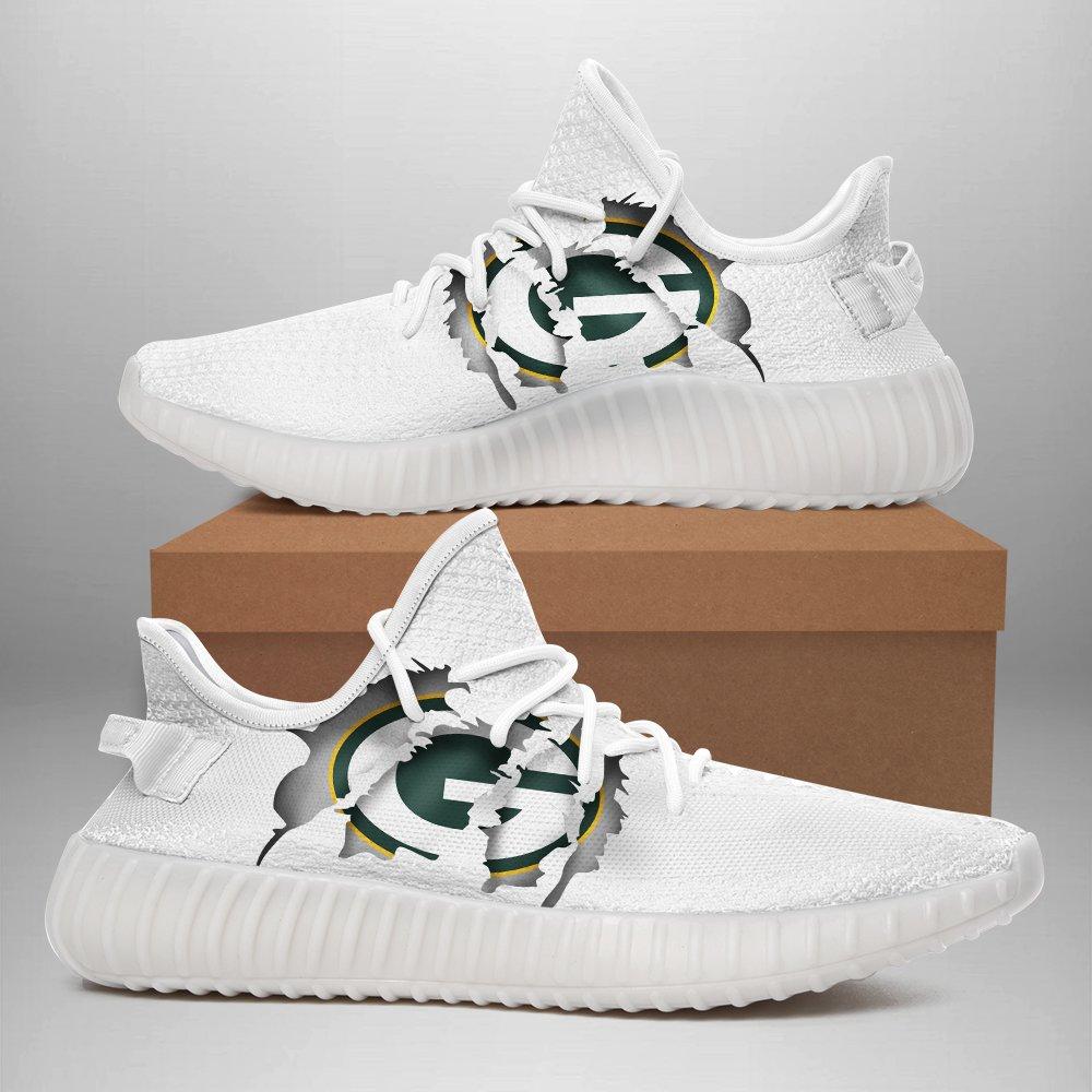Green Bay Packers Casual 3D Yeezy Shoes