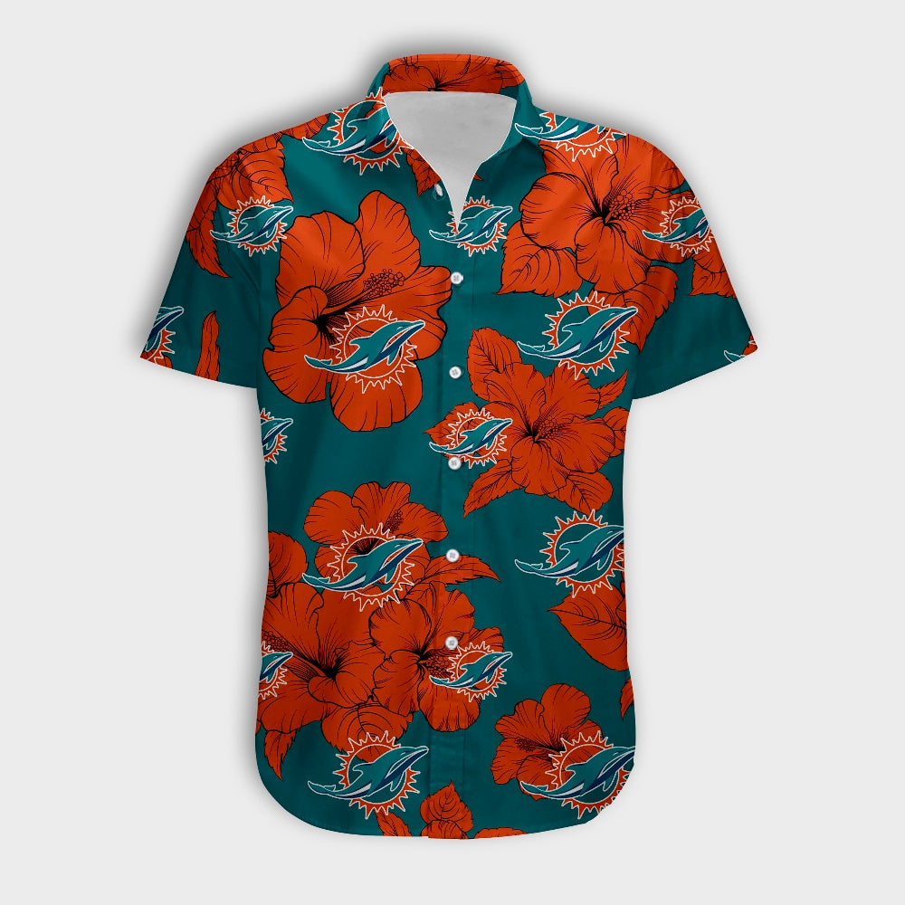 Miami Dolphins Tropical Floral Shirt