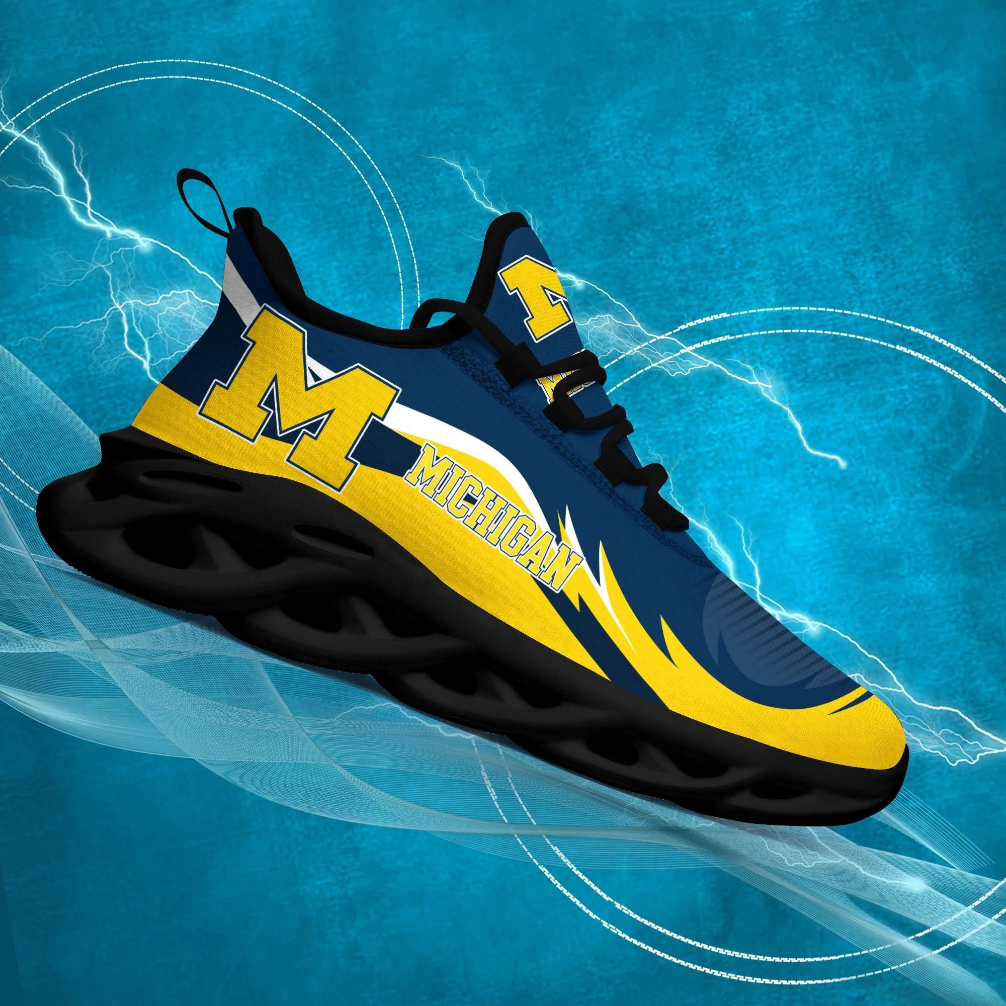 Michigan Wolverines Casual Air Max Running Shoes