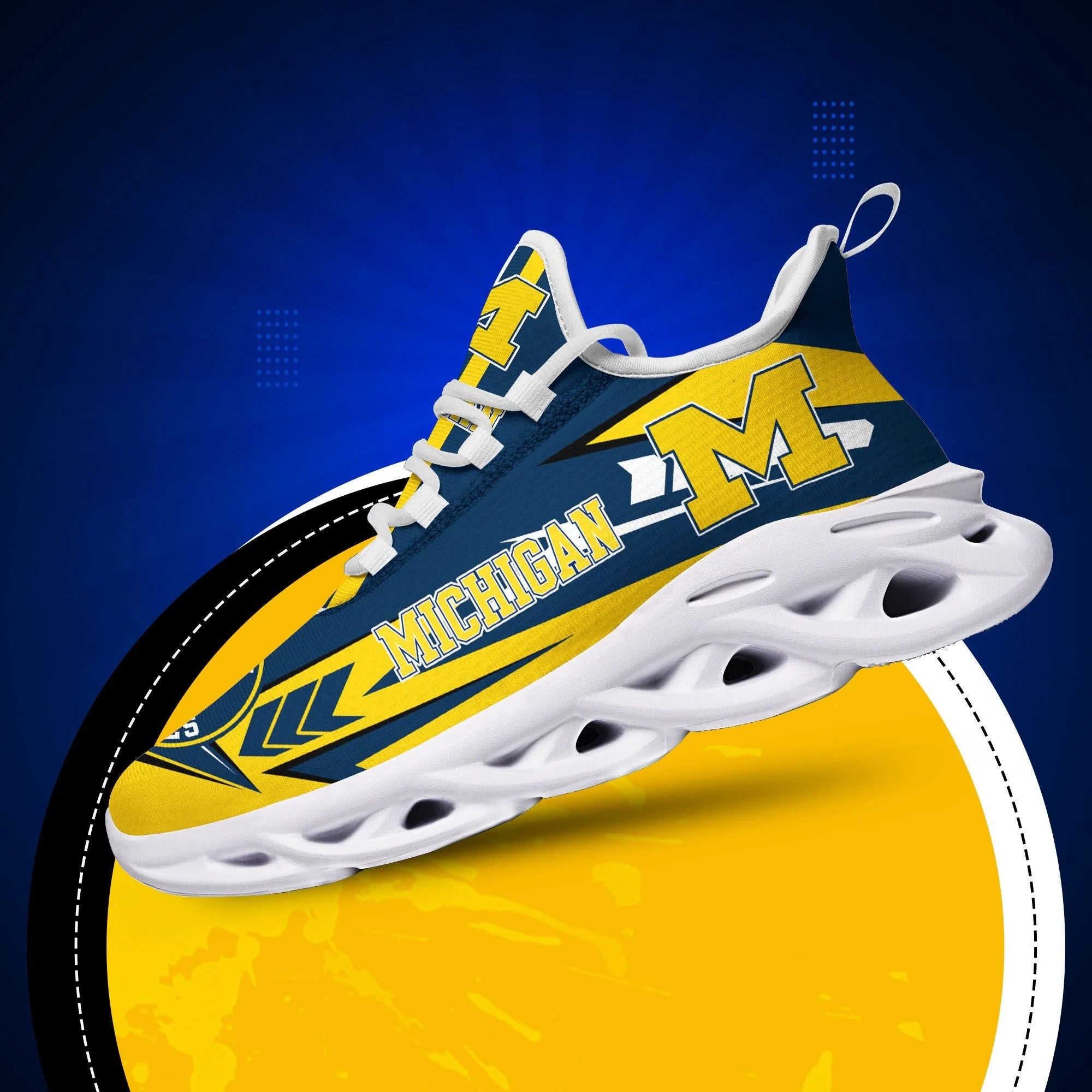 Michigan Wolverines Casual Air Max Running Shoes