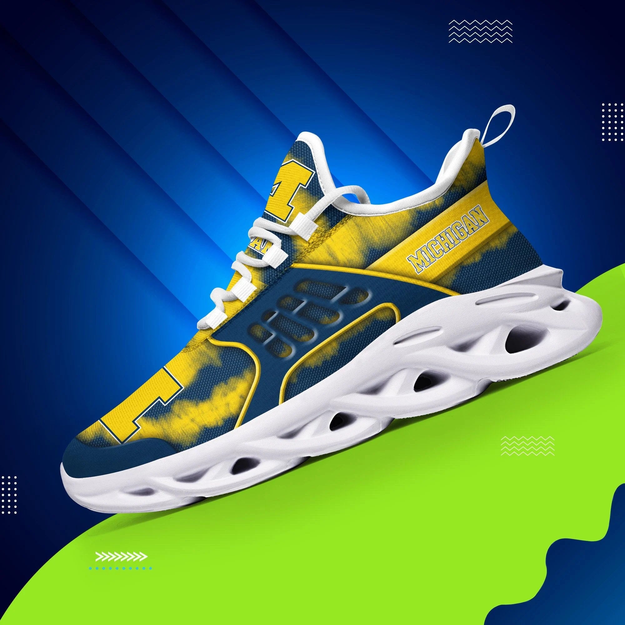 Michigan Wolverines Casual Air Max Running Shoes