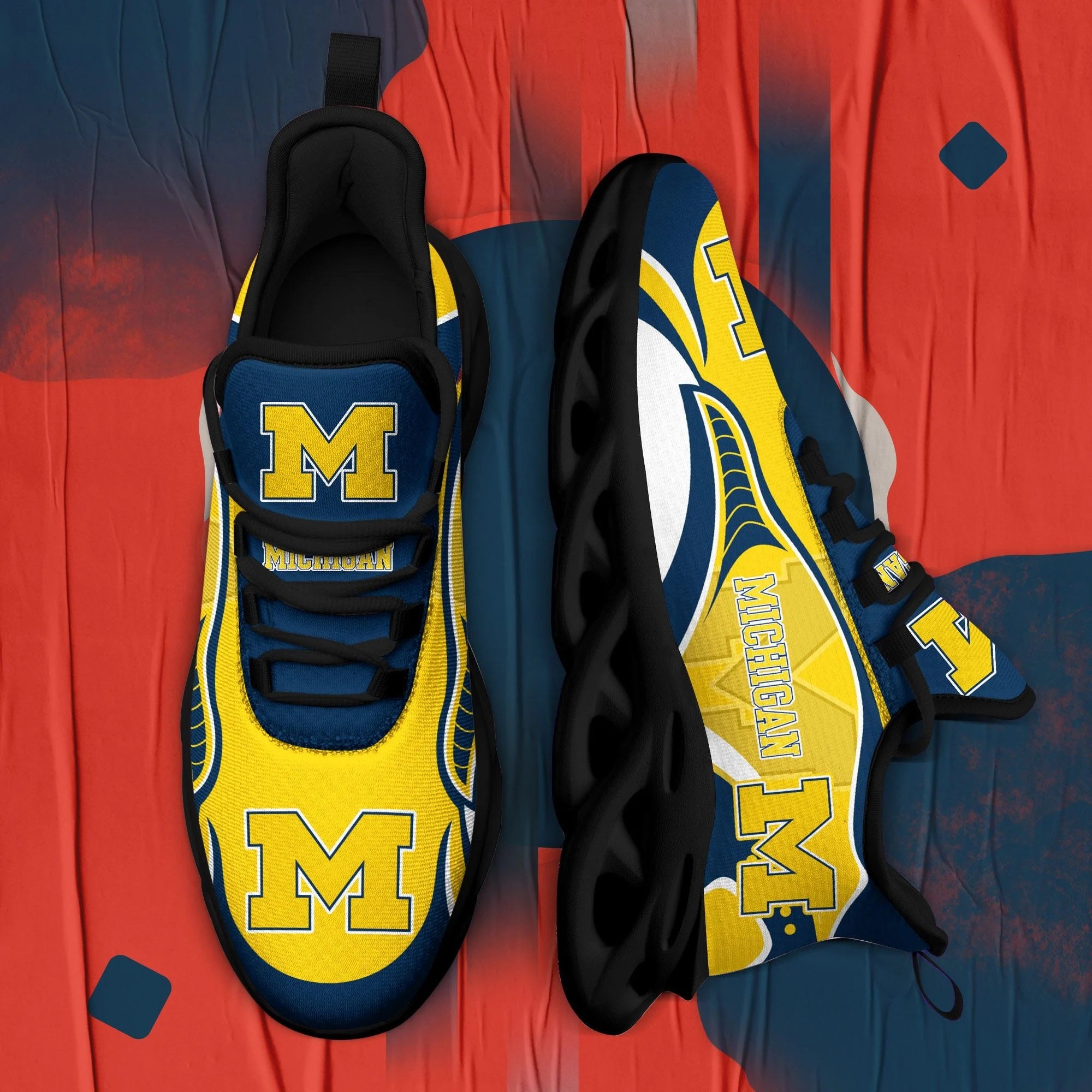 Michigan Wolverines Casual Air Max Running Shoes