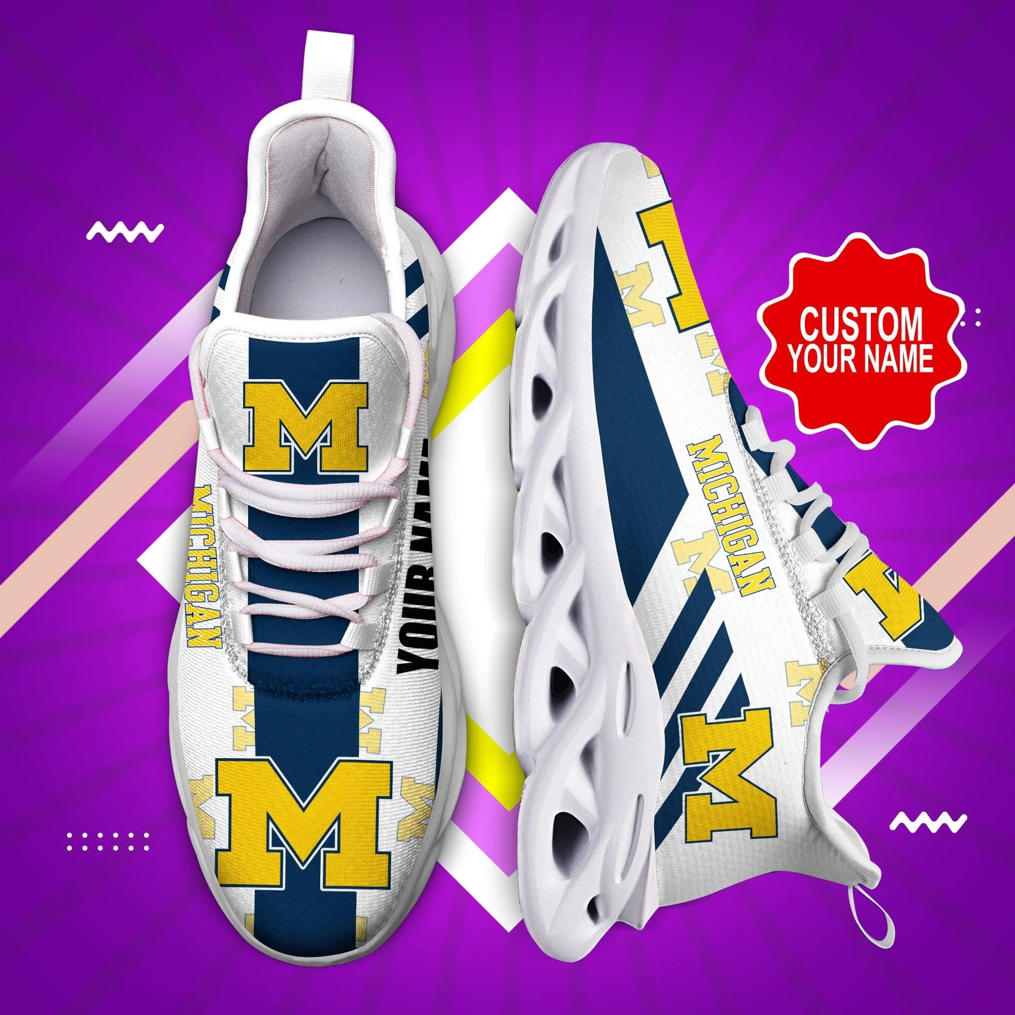 Michigan Wolverines Cool Air Max Running Shoes