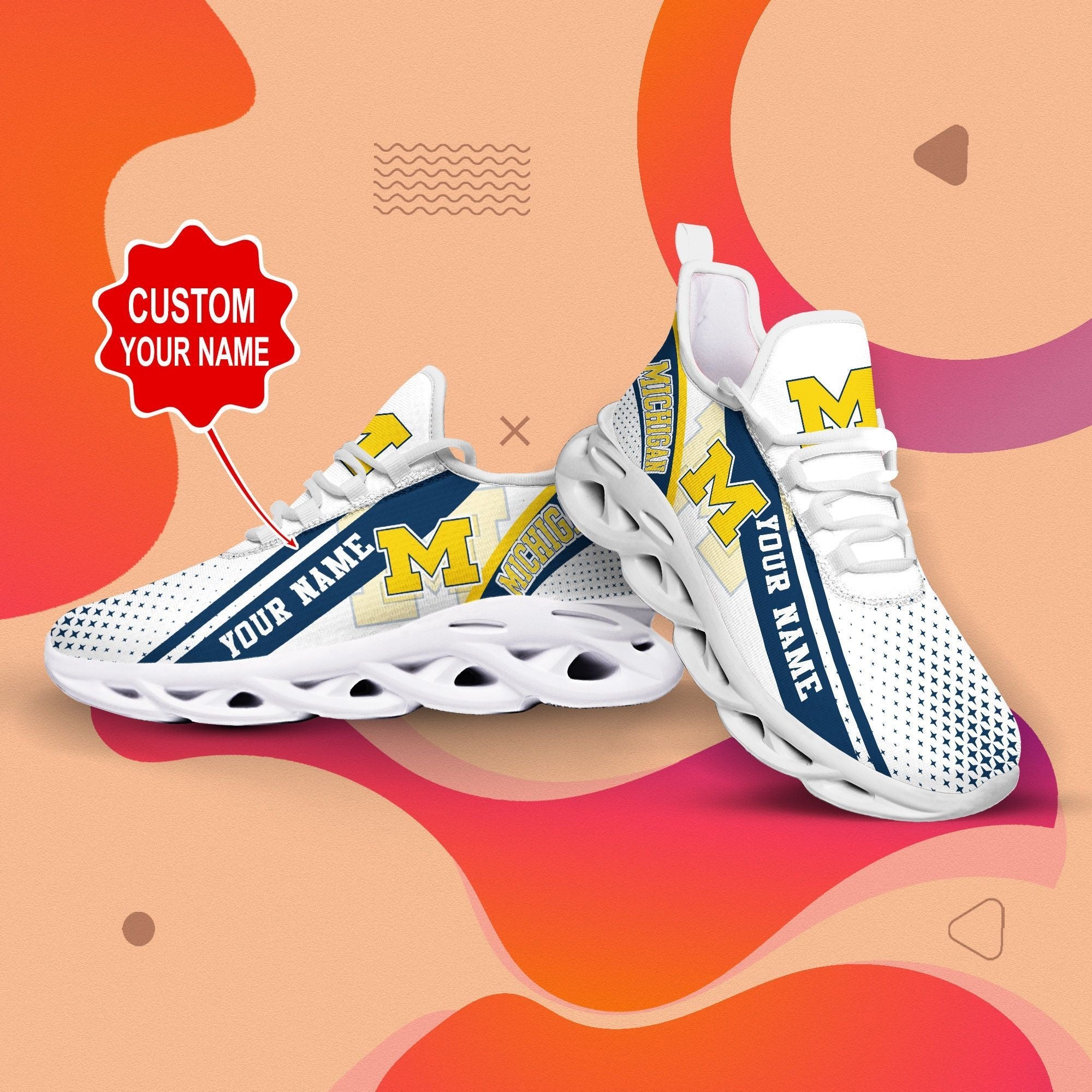 Michigan Wolverines Cool Air Max Running Shoes