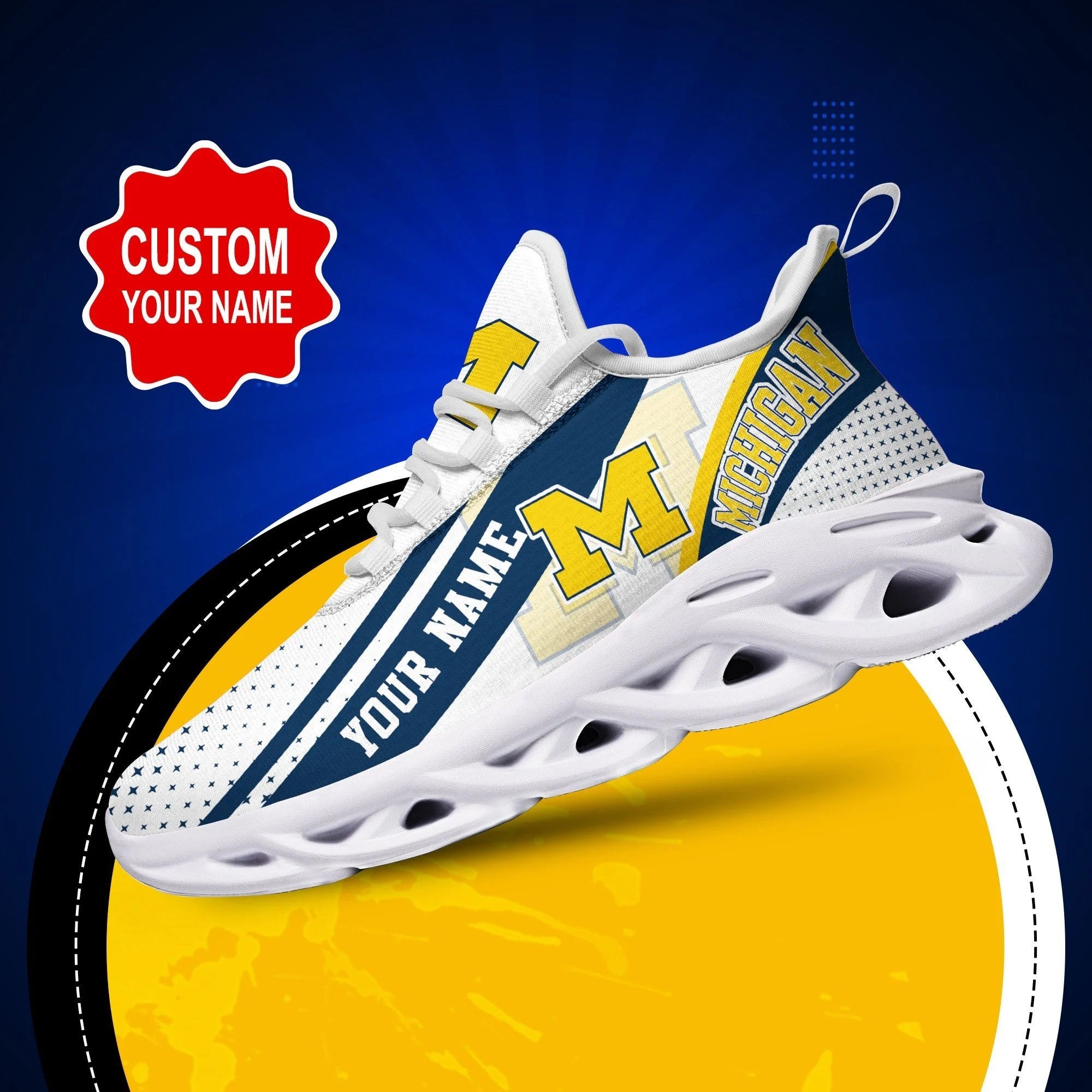 Michigan Wolverines Cool Air Max Running Shoes