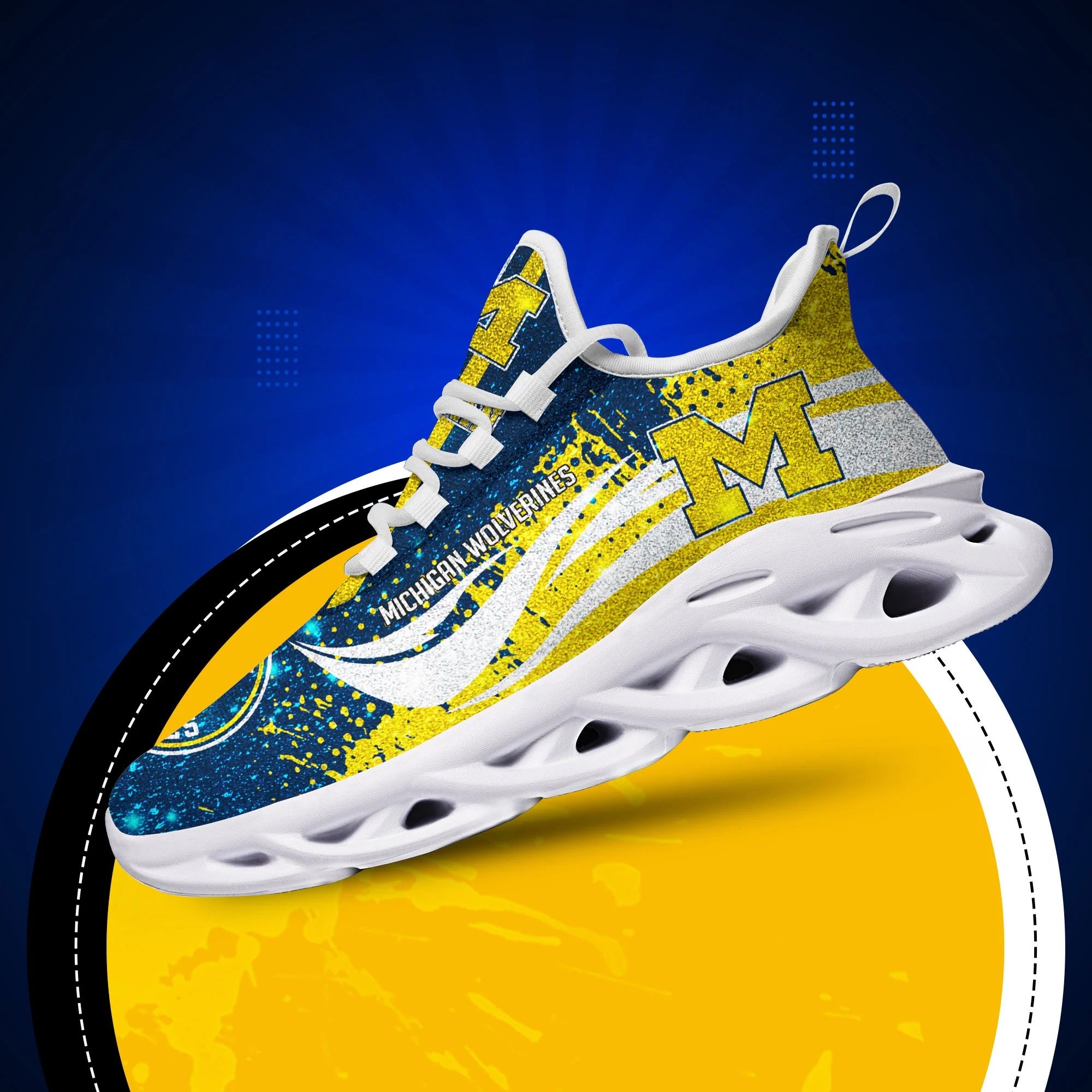 Michigan Wolverines Ultra Cool Air Max Running Shoes