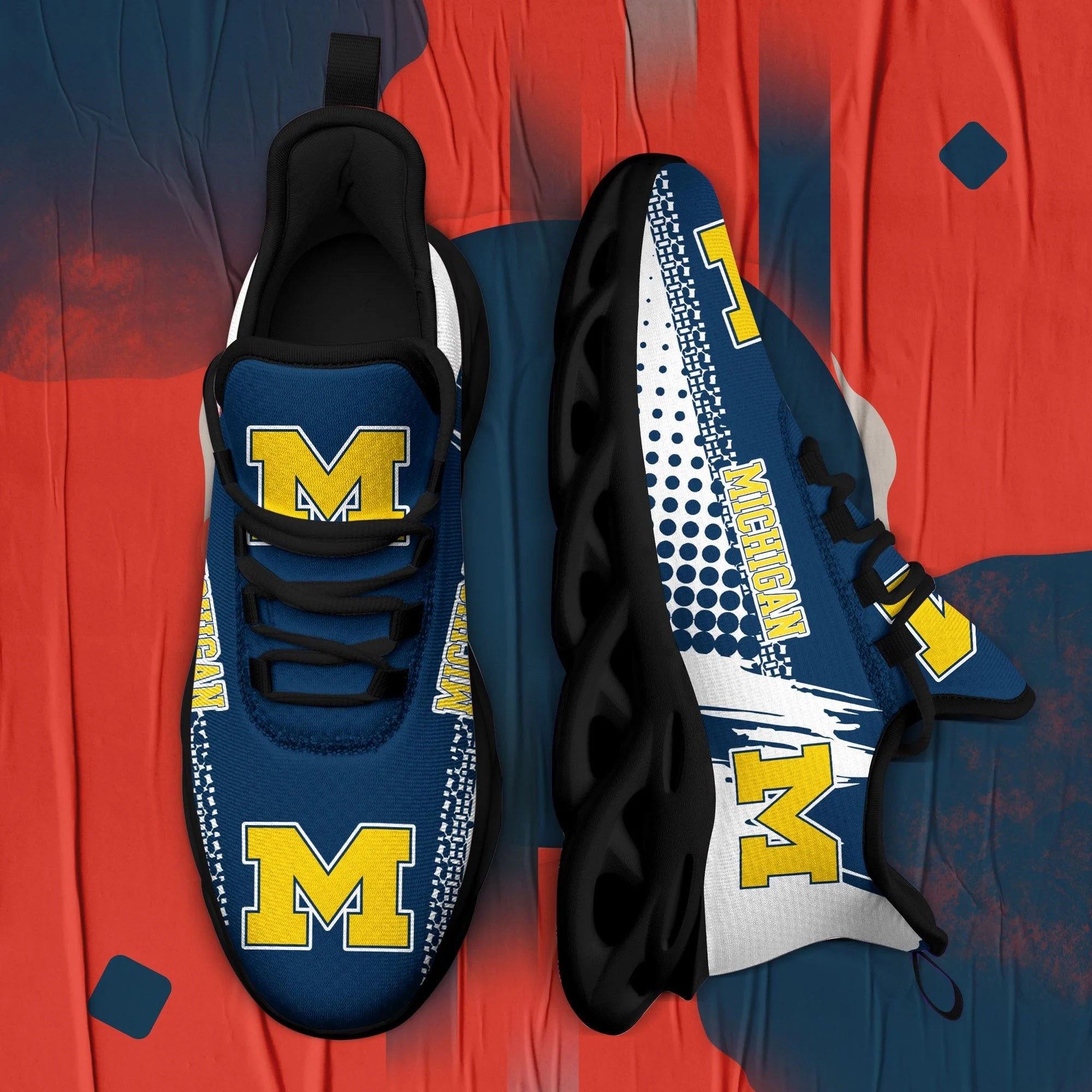 Michigan Wolverines Ultra Cool Air Max Running Shoes