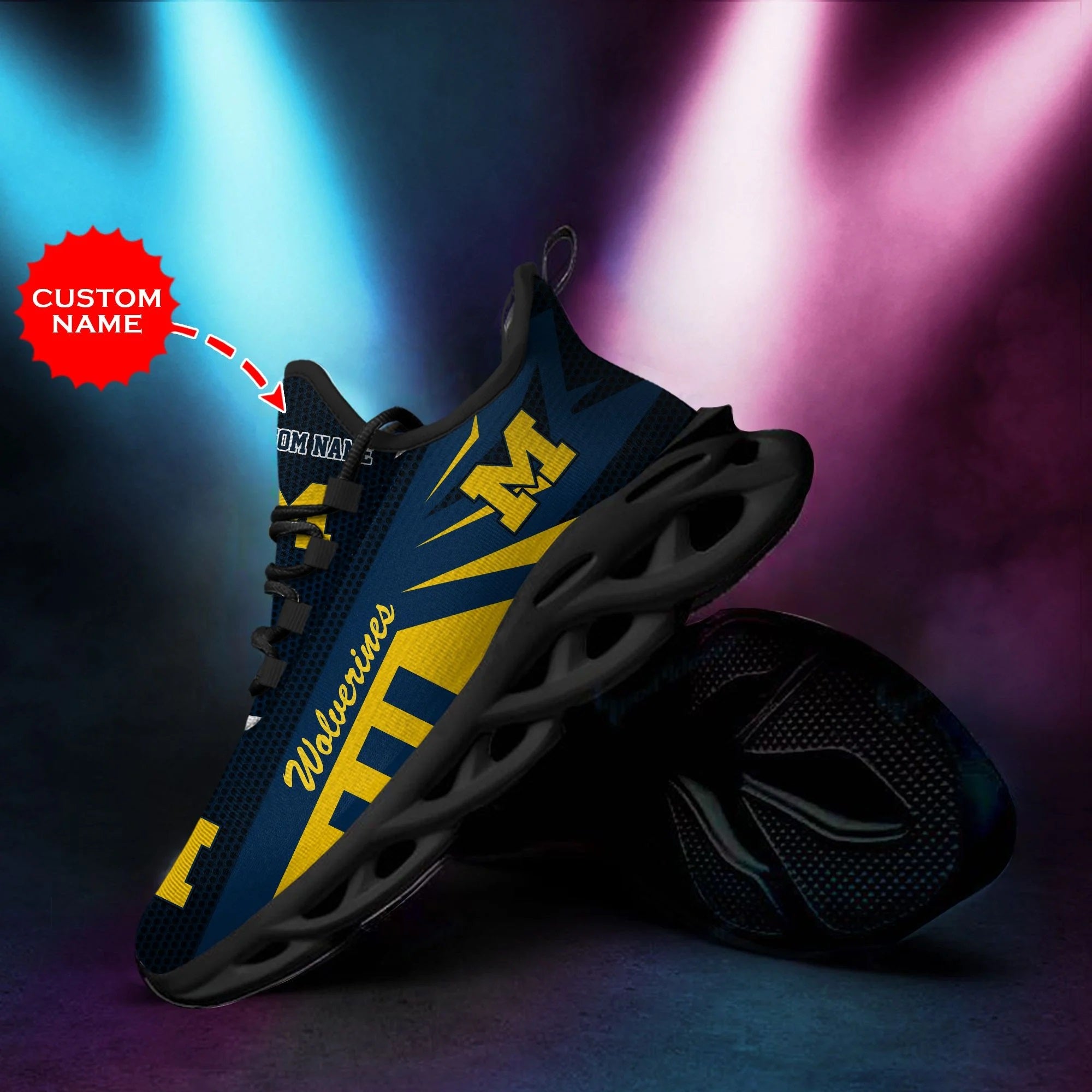 Michigan Wolverines Ultra Cool Air Max Running Shoes