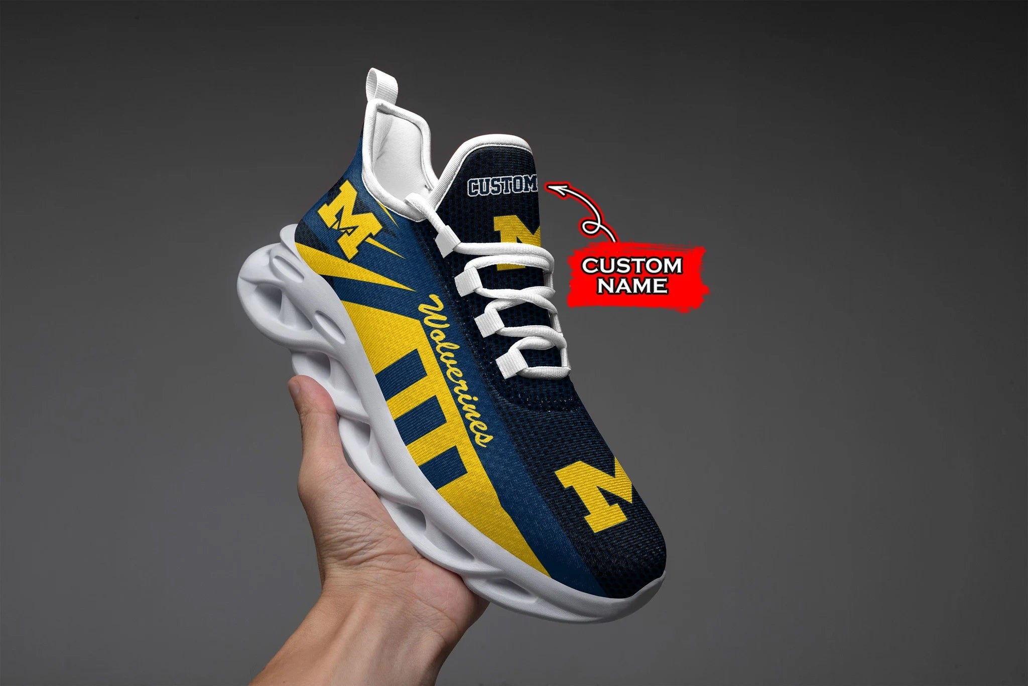 Michigan Wolverines Ultra Cool Air Max Running Shoes