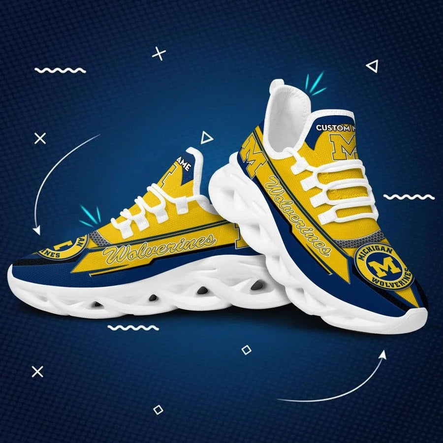 Michigan Wolverines Ultra Cool Air Max Running Shoes