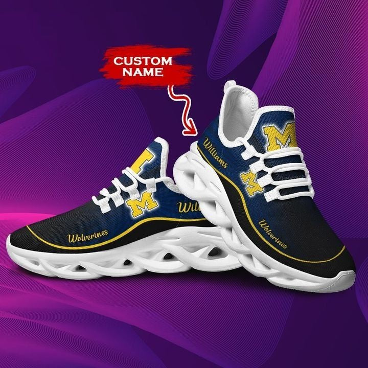 Michigan Wolverines Ultra Cool Air Max Running Shoes