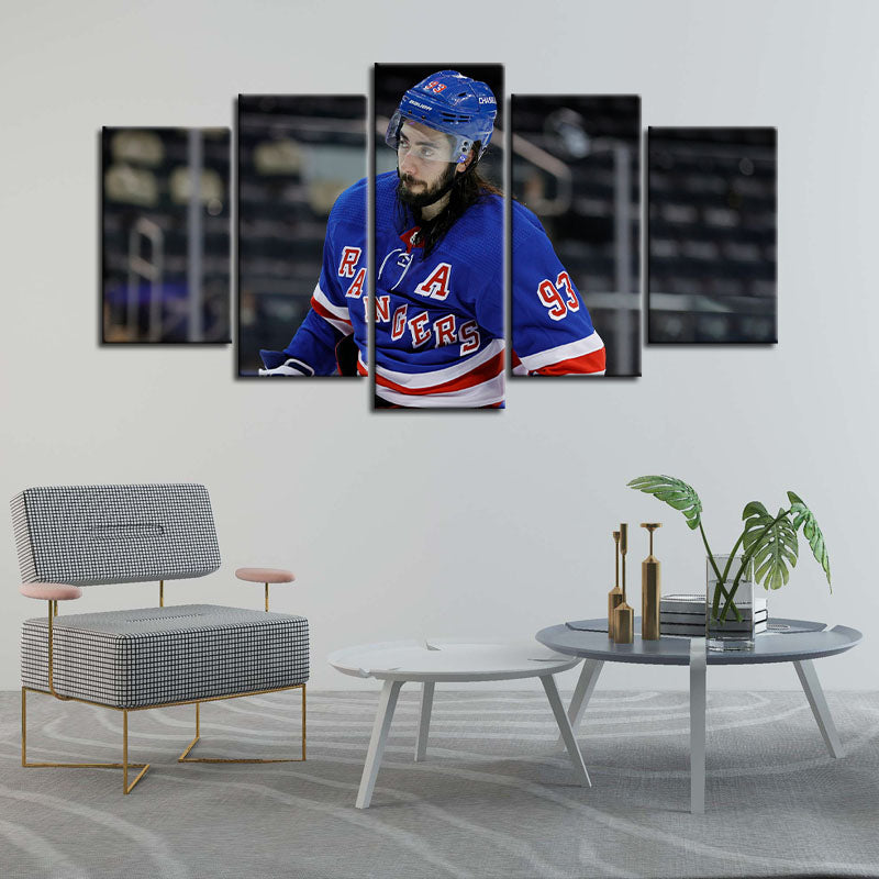 Mika Zibanejad New York Rangers Wall Canvas