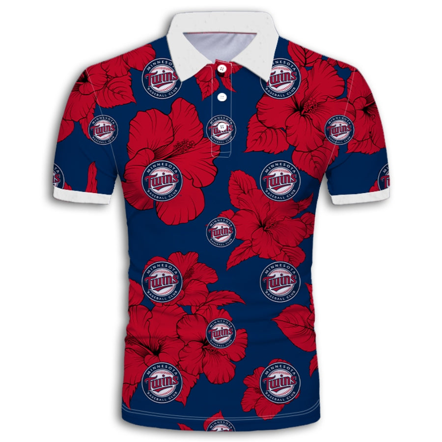 Minnesota Twins Tropical Floral Polo Shirt