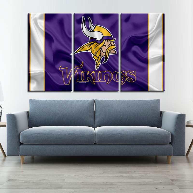 Minnesota Vikings Fabric Flag Wall Canvas