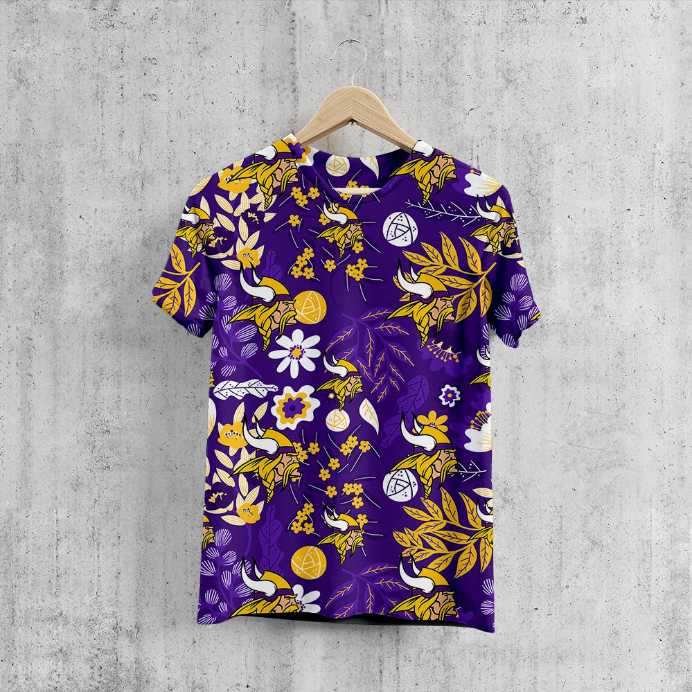 Minnesota Vikings Aloha Hawaiian T-Shirt