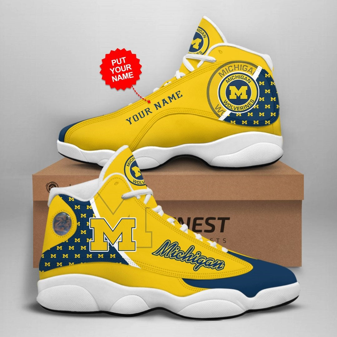 Michigan Wolverines Casual Air Jordon Shoes