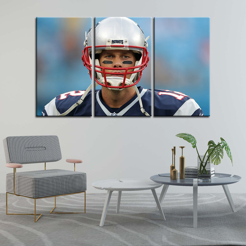 Tom Brady Look New England Patriots Wall Canvas